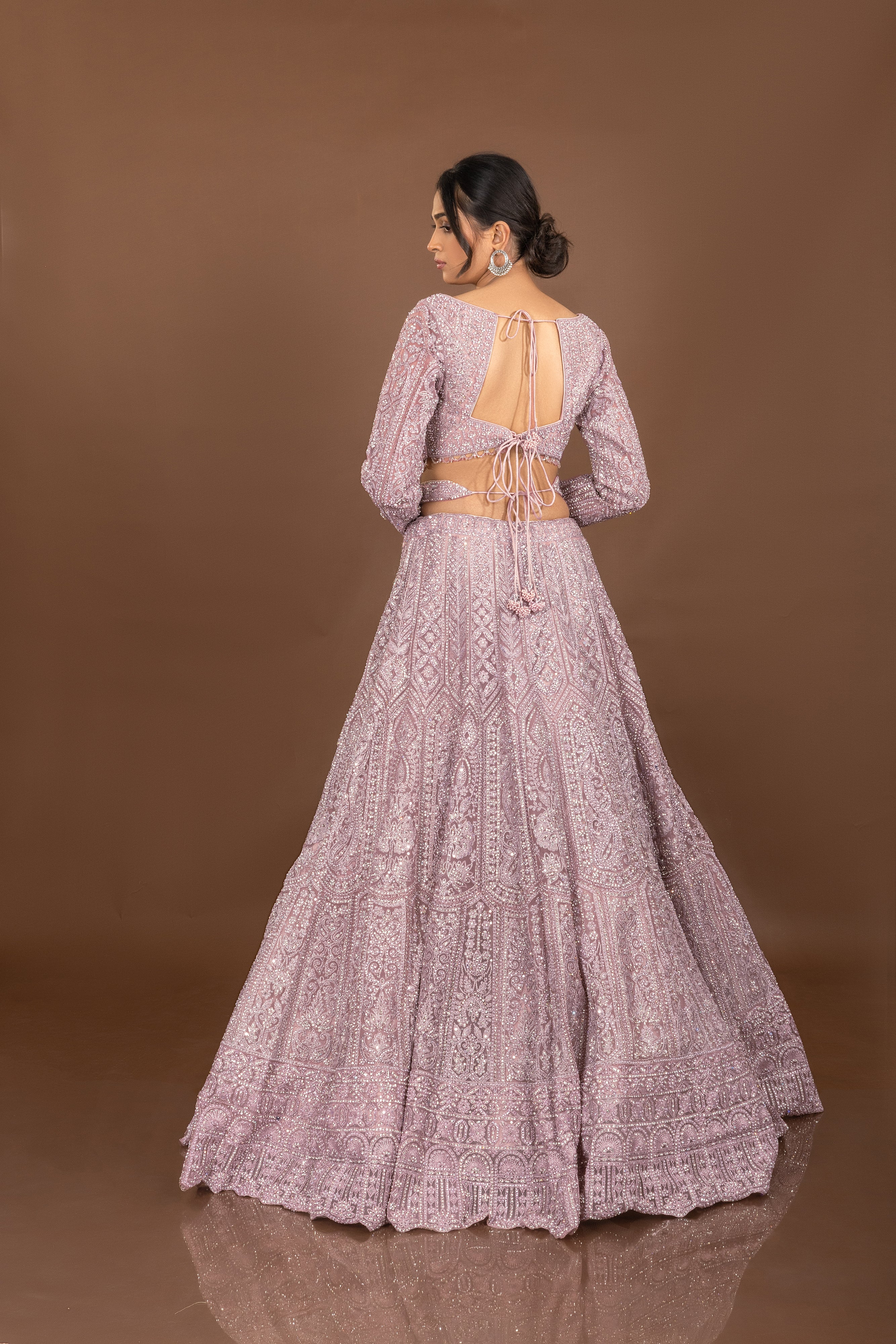 Royal Grandeur: Statement Mauve Color Designer Lehenga Choli
