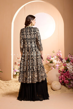 Exquisite Black Indo-Western Designer Attire – Palkhi Fashion