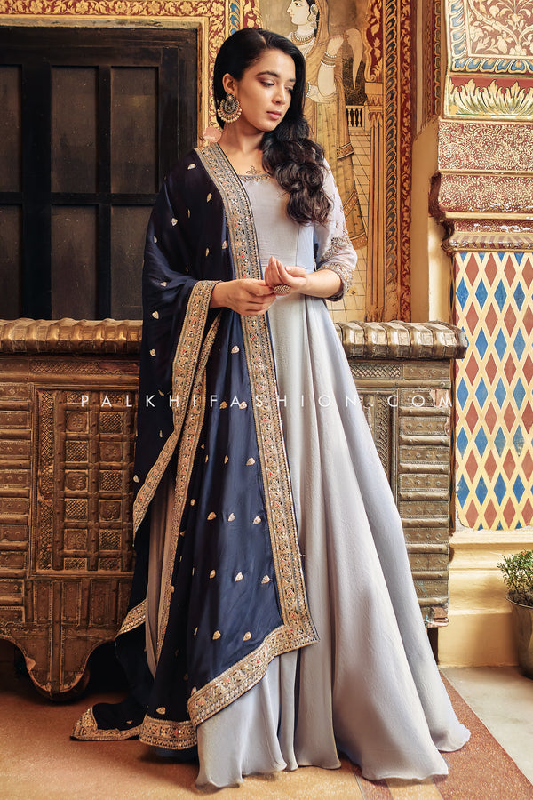 Glamorous Grey/ Navy Indian Designer Outfit