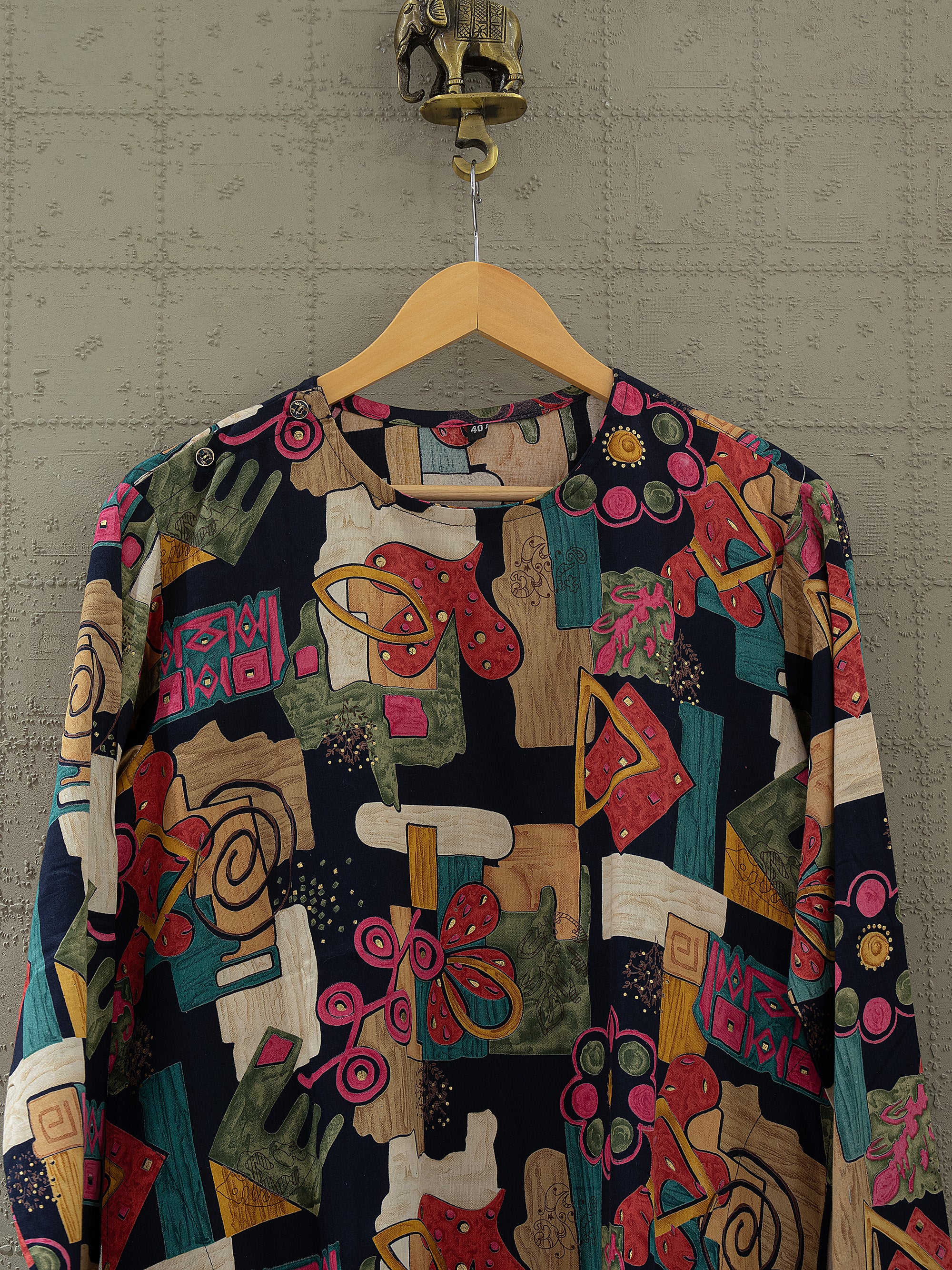 Abstract Art | Multicolor Printed Men's Navratri Kurta | Palkhi Fashion