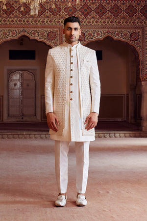 Opulent Indowestern Set | Handwork & Art Silk | Palkhi Fashion