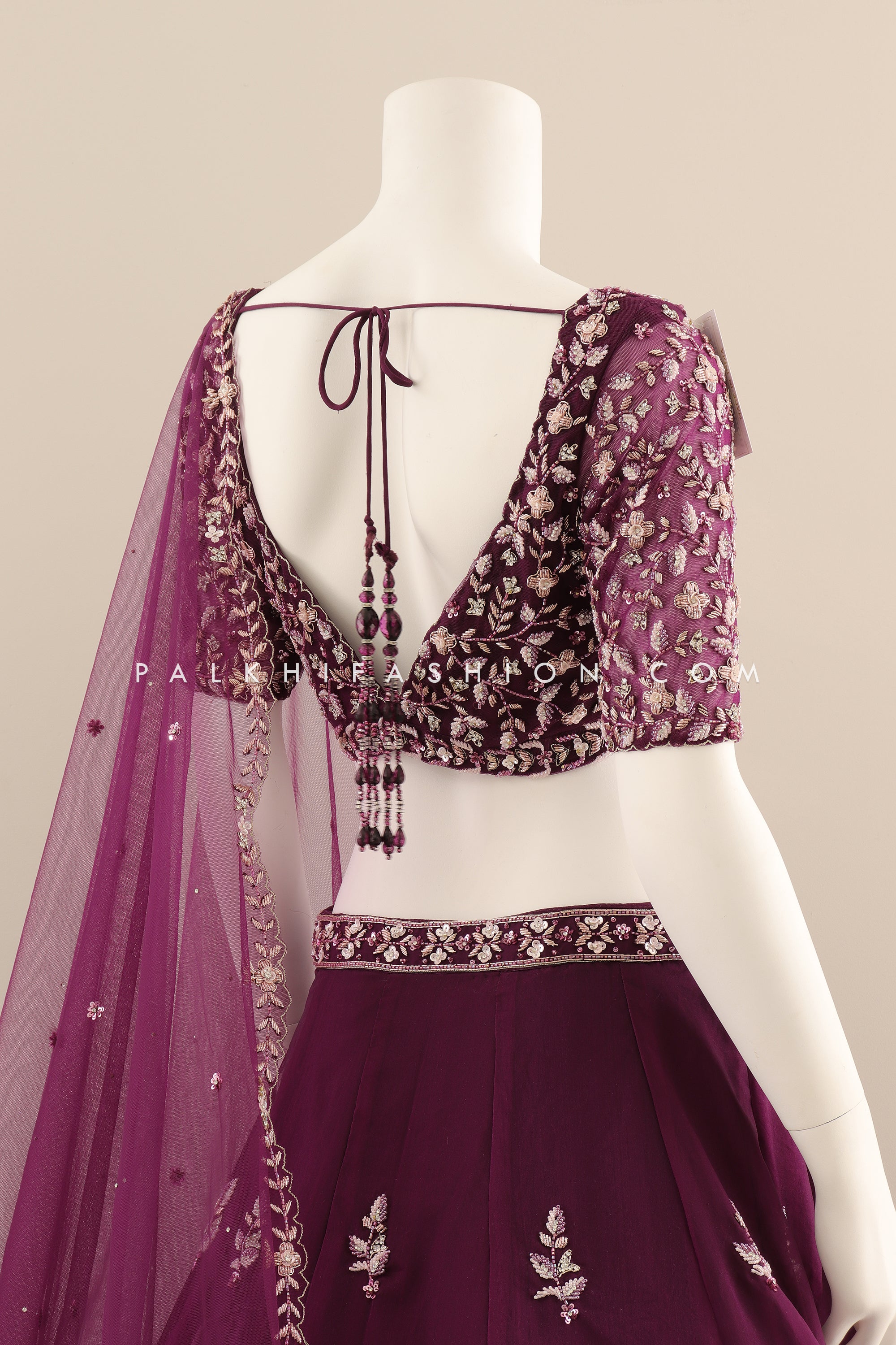 Wine and Shine: A Regal Designer Lehenga Choli