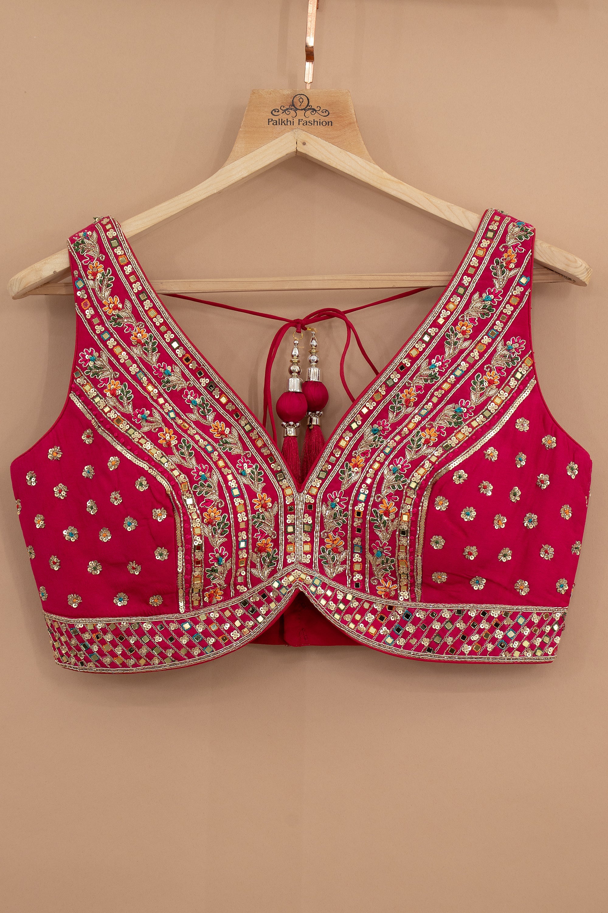 Banarasi Muse: Rani Pink Pure Silk Lehenga Choli with Handcrafted Blouse – Palkhi Fashion