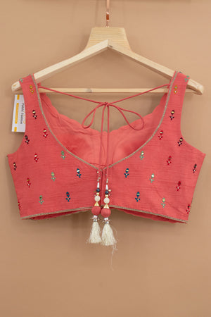 Couture Pastels: Champagne/Peach Lehenga Choli with Mirror - Work Blouse – Palkhi Fashion