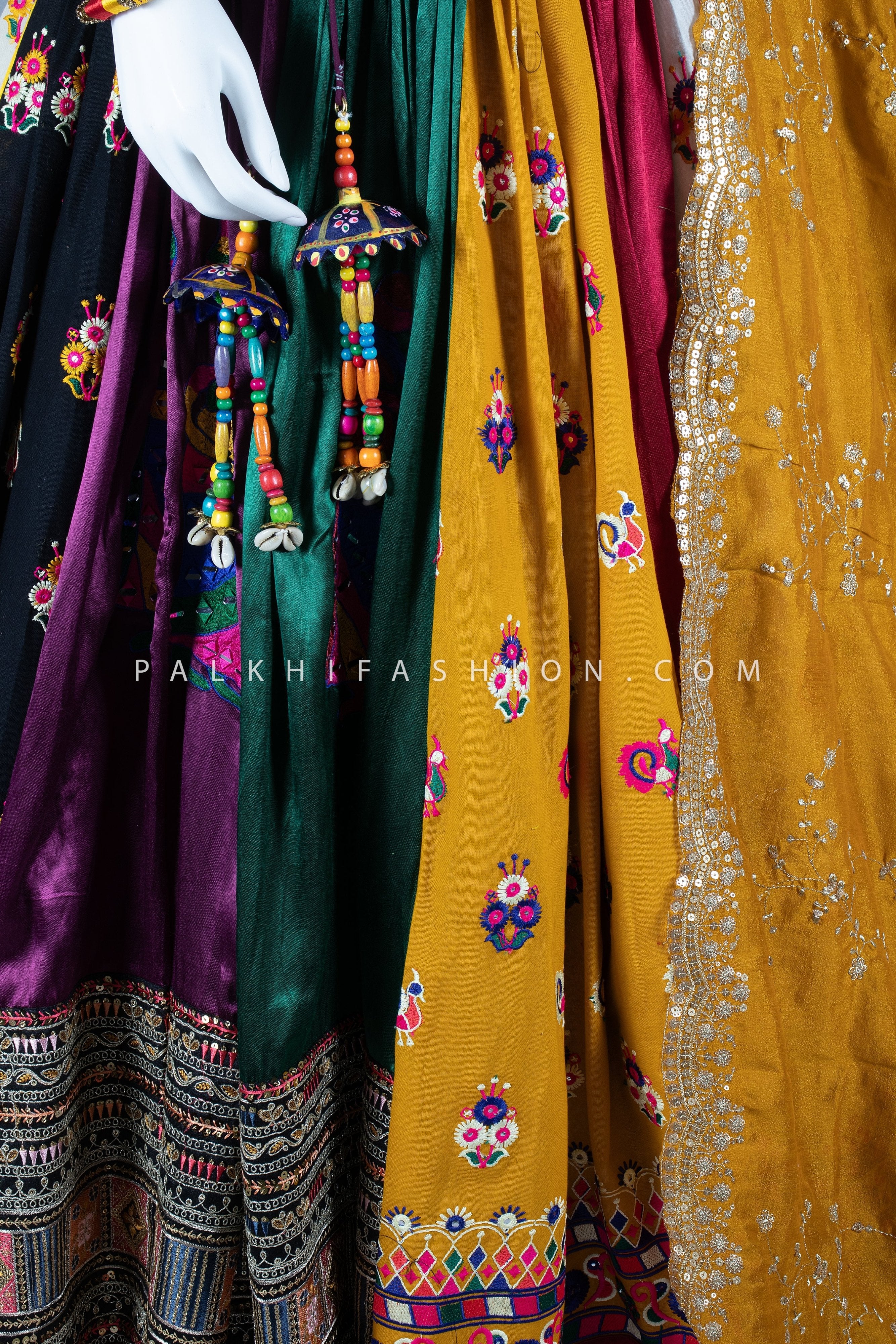 Designer Gaji Silk Navratri Chaniya Choli with Appealing Work – Palkhi Fashion