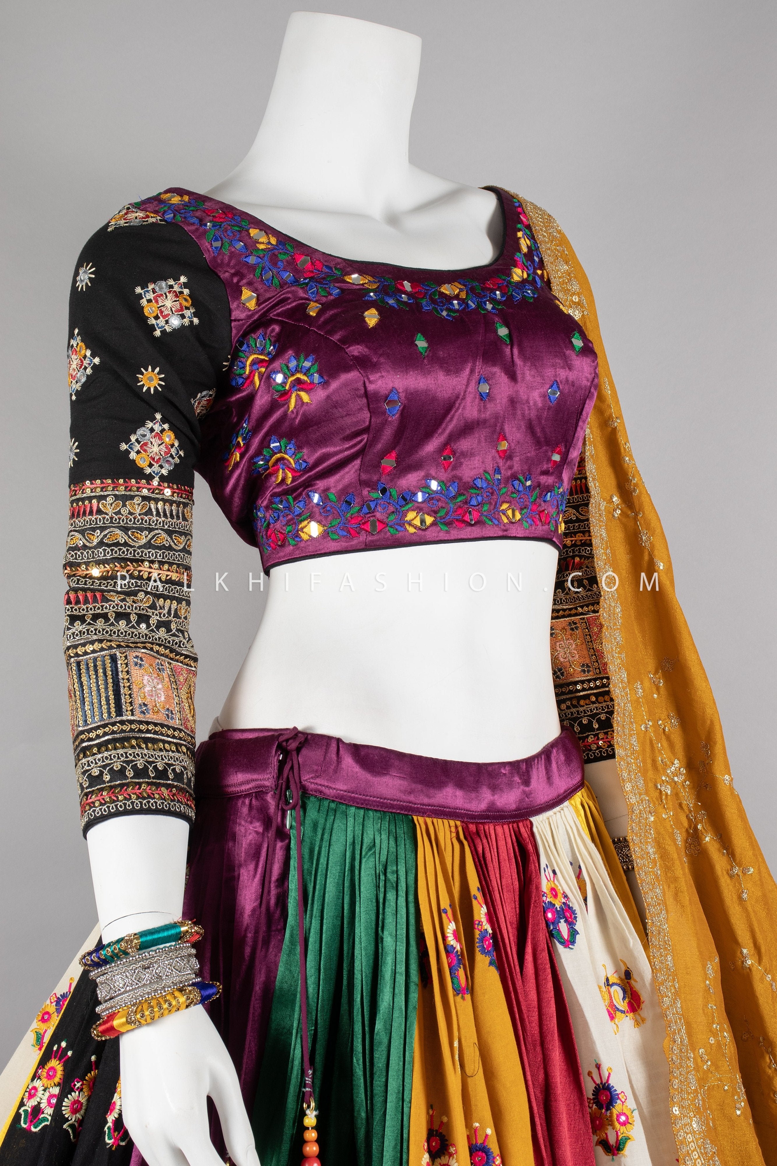 Designer Gaji Silk Navratri Chaniya Choli with Appealing Work – Palkhi Fashion