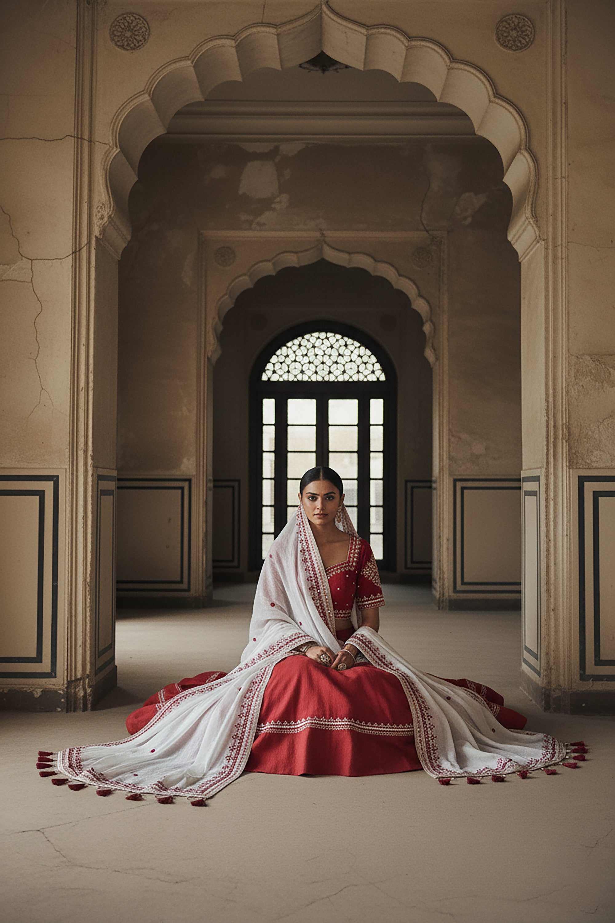 Elegant Maroon Navratri Chaniya Choli with Mirror & Embroidery – Palkhi Fashion