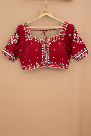 Elegant Maroon Navratri Chaniya Choli with Mirror & Embroidery – Palkhi Fashion
