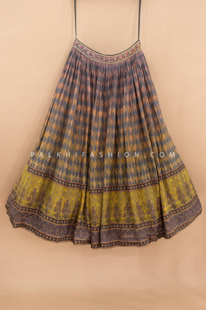 Elegant Multicolor Printed Silk Designer Lehenga Choli – Palkhi Fashion
