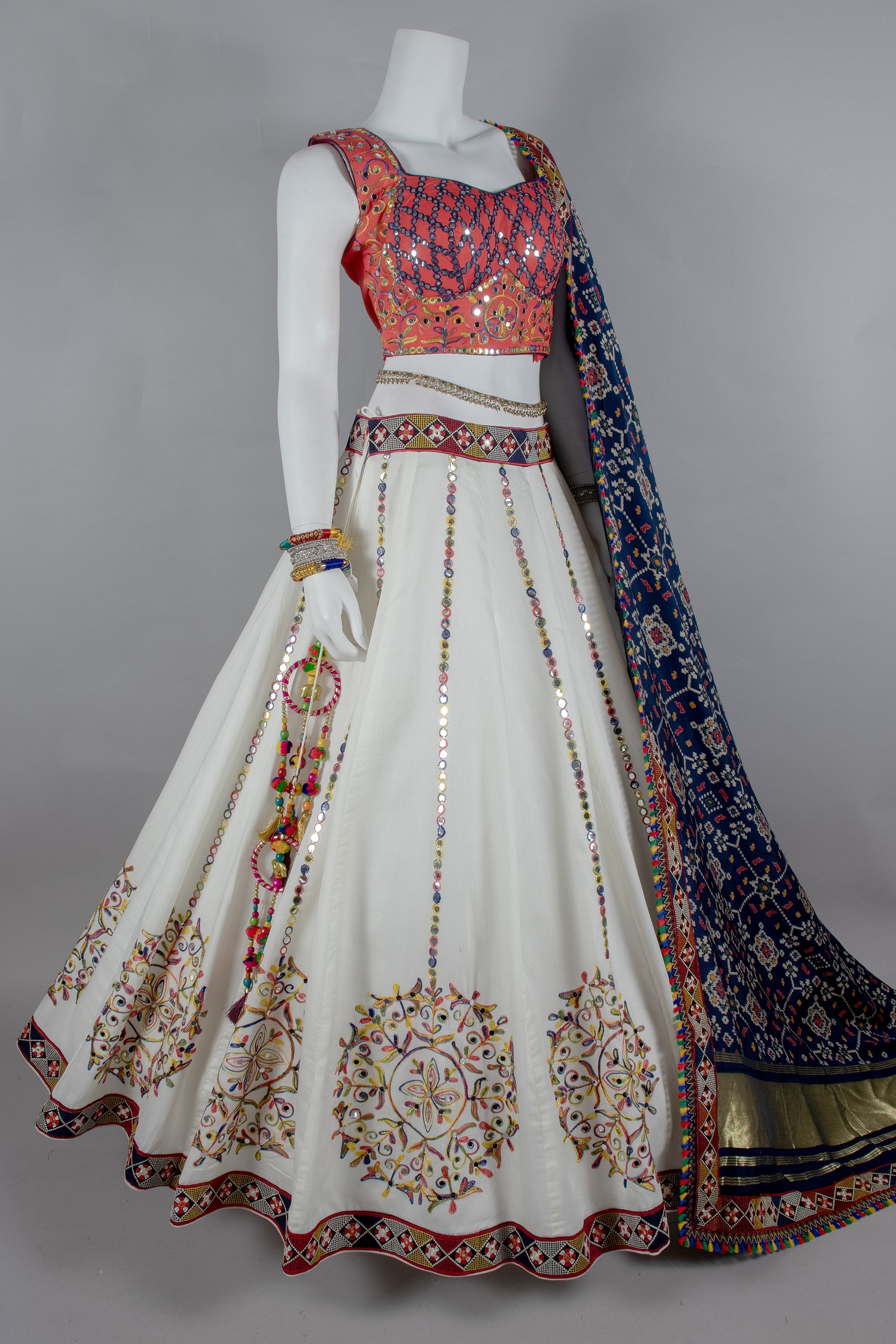 Elegant Navratri Chaniya Choli Set With Patola Silk Dupatta - Palkhi Fashion