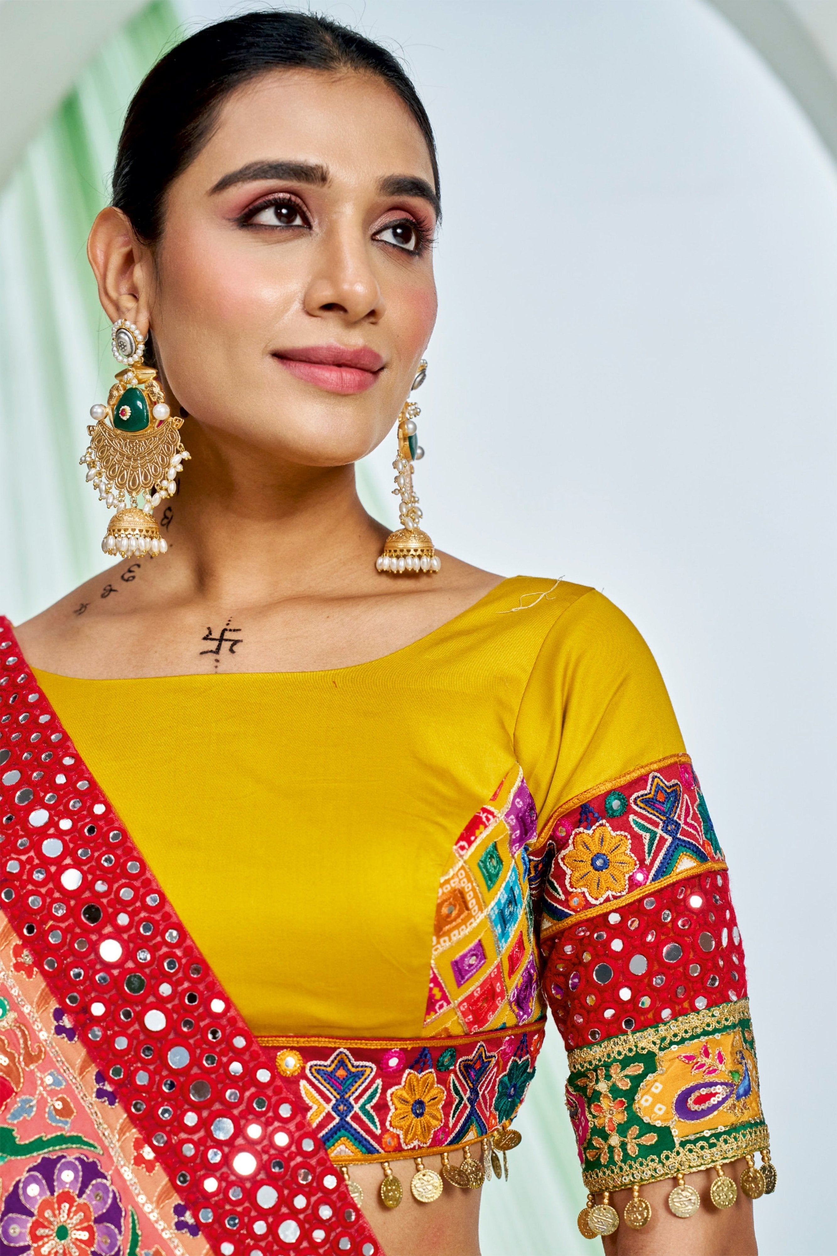 ✨ Golden Grace: Light Mustard Designer Navratri Chaniya Choli with Stunning Dupatta – Palkhi Fashion