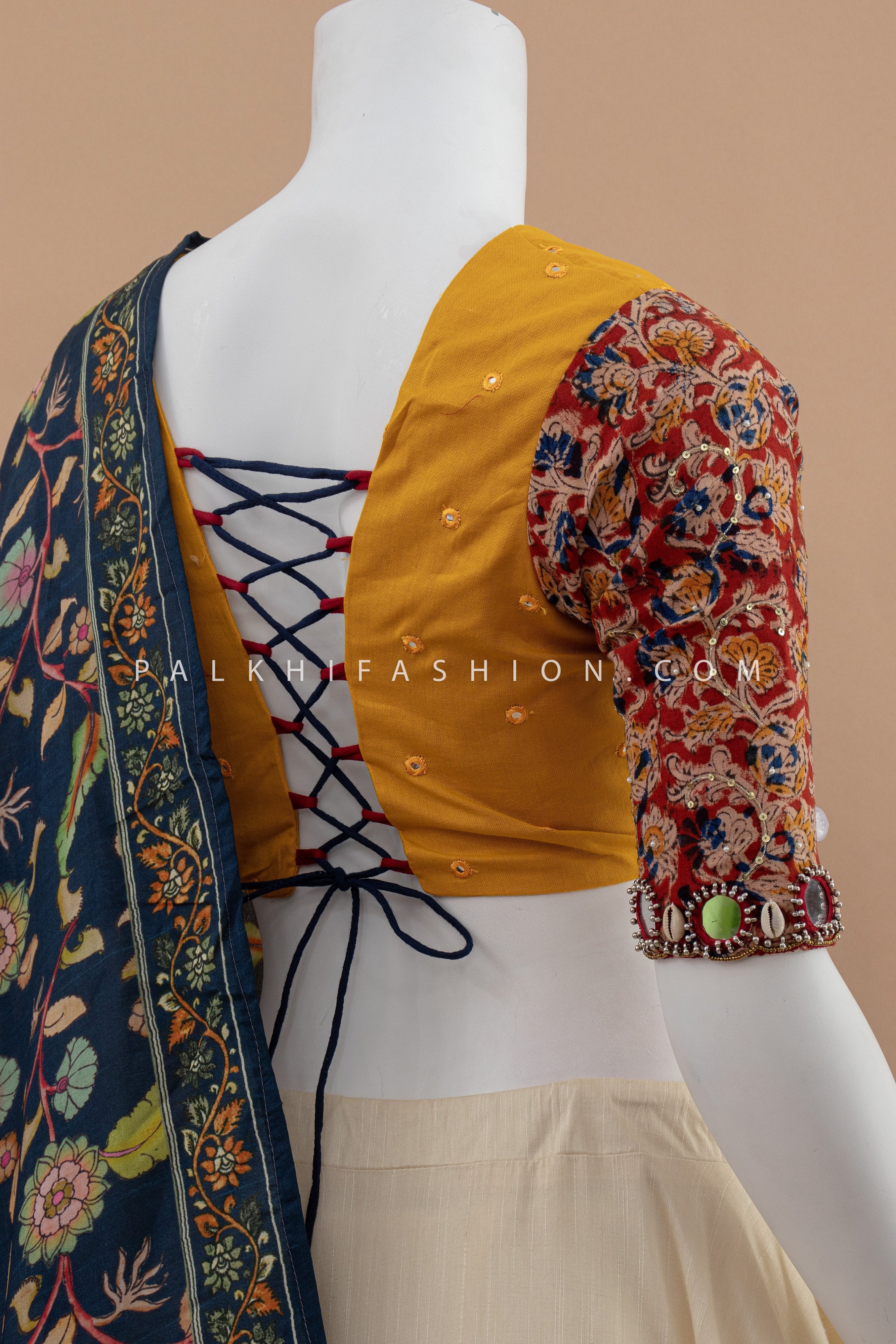 Multicolor Premium Cotton Chaniya Choli With Kalamkari Dupatta– Palkhi Fashion
