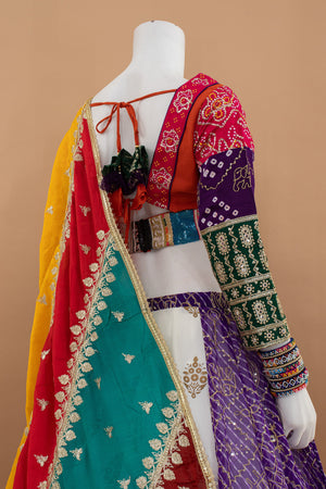 🌈 Navratri Legacy: A Kaleidoscope of Culture & Craft | Multicolor Chaniya Choli