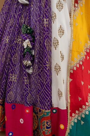 🌈 Navratri Legacy: A Kaleidoscope of Culture & Craft | Multicolor Chaniya Choli