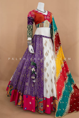 🌈 Navratri Legacy: A Kaleidoscope of Culture & Craft | Multicolor Chaniya Choli