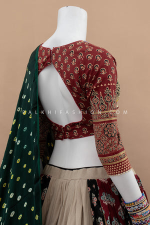 Premium Katha Work Multicolor Navratri Chaniya Choli with Stunning Work – Palkhi Fashion
