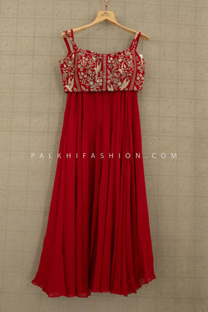 ❤️ Regal Radiance: Maroon Designer Embroidered Palazzo Suit Set – Palkhi Fashion