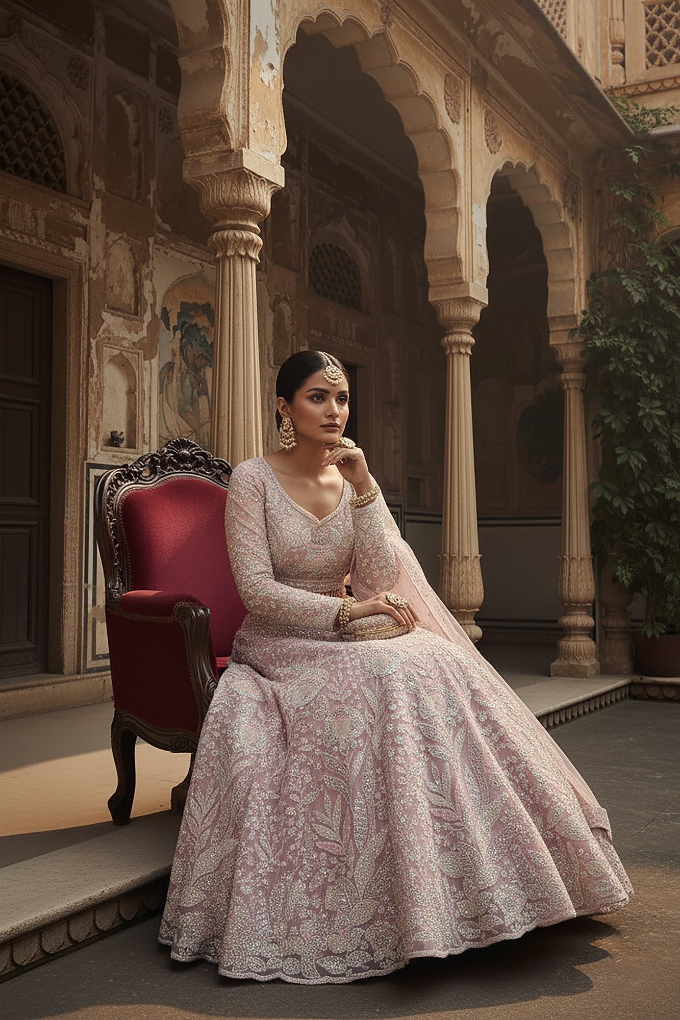 Rose - Quartz Radiance: Pastel Pink Designer Lehenga Choli with Beads & Cutdana – Palkhi Fashion