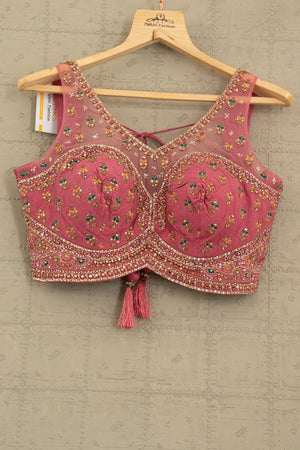 ✨ Royal Fusion: Rosewood Pink Patola Weave Lehenga Choli – Palkhi Fashion
