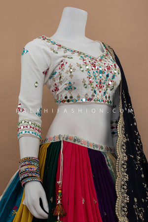 💃 Royal Twirl: 12 - Meter Full - Flair Designer Chaniya Choli Set | The Ultimate Navratri Statement