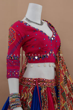 Royal Whirl: Full Flair Designer Chaniya Choli Set with Patola Dupatta – Palkhi Fashion