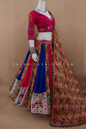 Royal Whirl: Full Flair Designer Chaniya Choli Set with Patola Dupatta – Palkhi Fashion