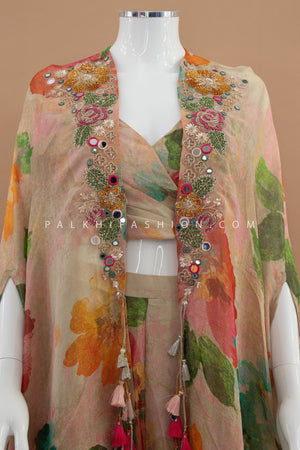 The Style Edit: Designer Crop Top Palazzo Suit with Shrug – Palkhi Fashion