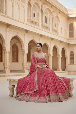 🪔 Timeless Bandhani Grace: Heritage Silk Ensemble by Palkhi Fashion