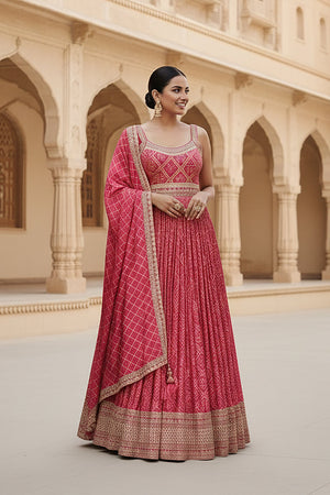 🪔 Timeless Bandhani Grace: Heritage Silk Ensemble by Palkhi Fashion