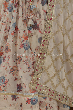 ✨ Timeless Grace: 12 meters Floral Chaniya Choli with Attractive Dupatta – Palkhi Fashion