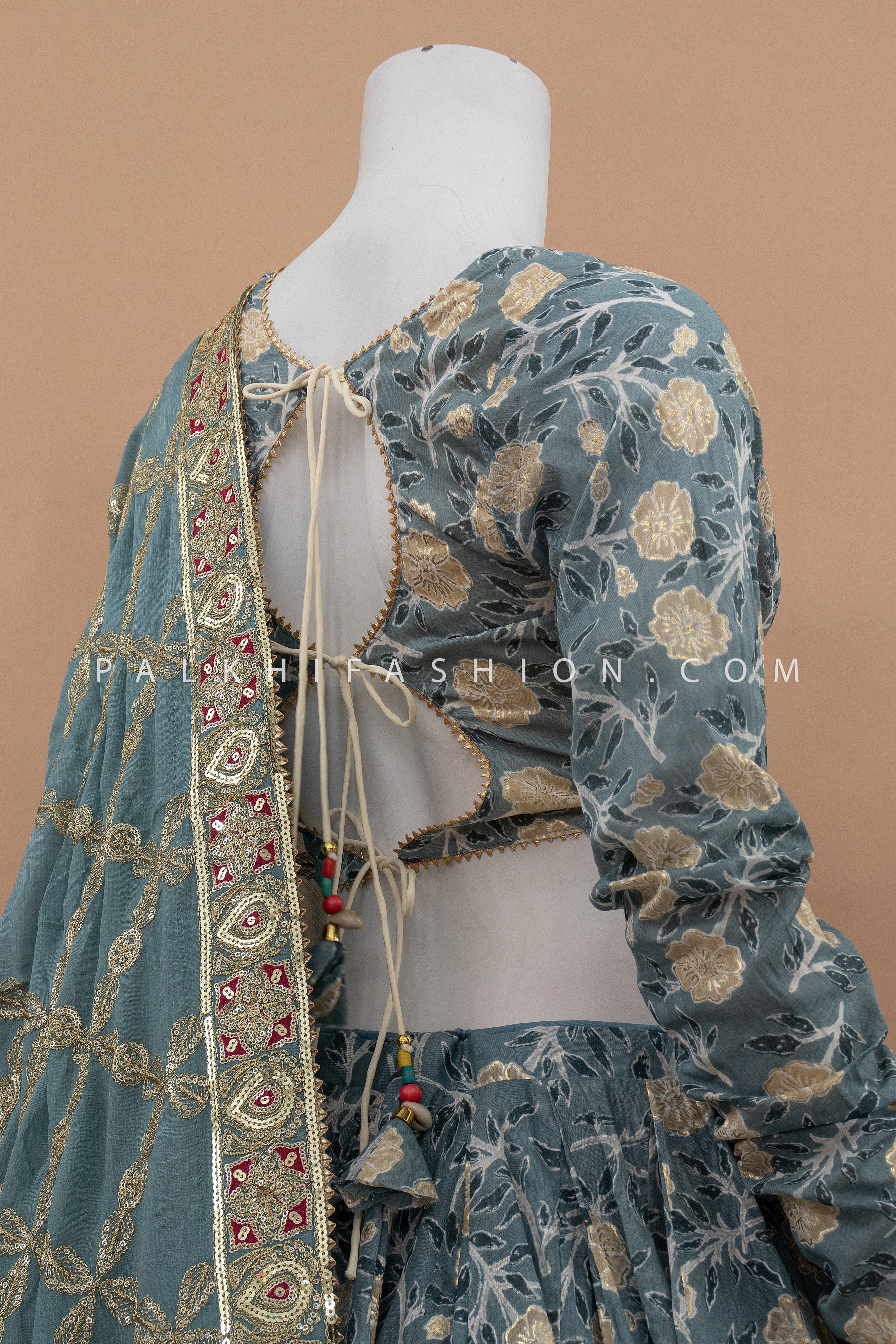 ✨ Timeless Grace: 12 meters Malabar Cotton Floral Chaniya Choli with Attractive Dupatta – Palkhi Fashion