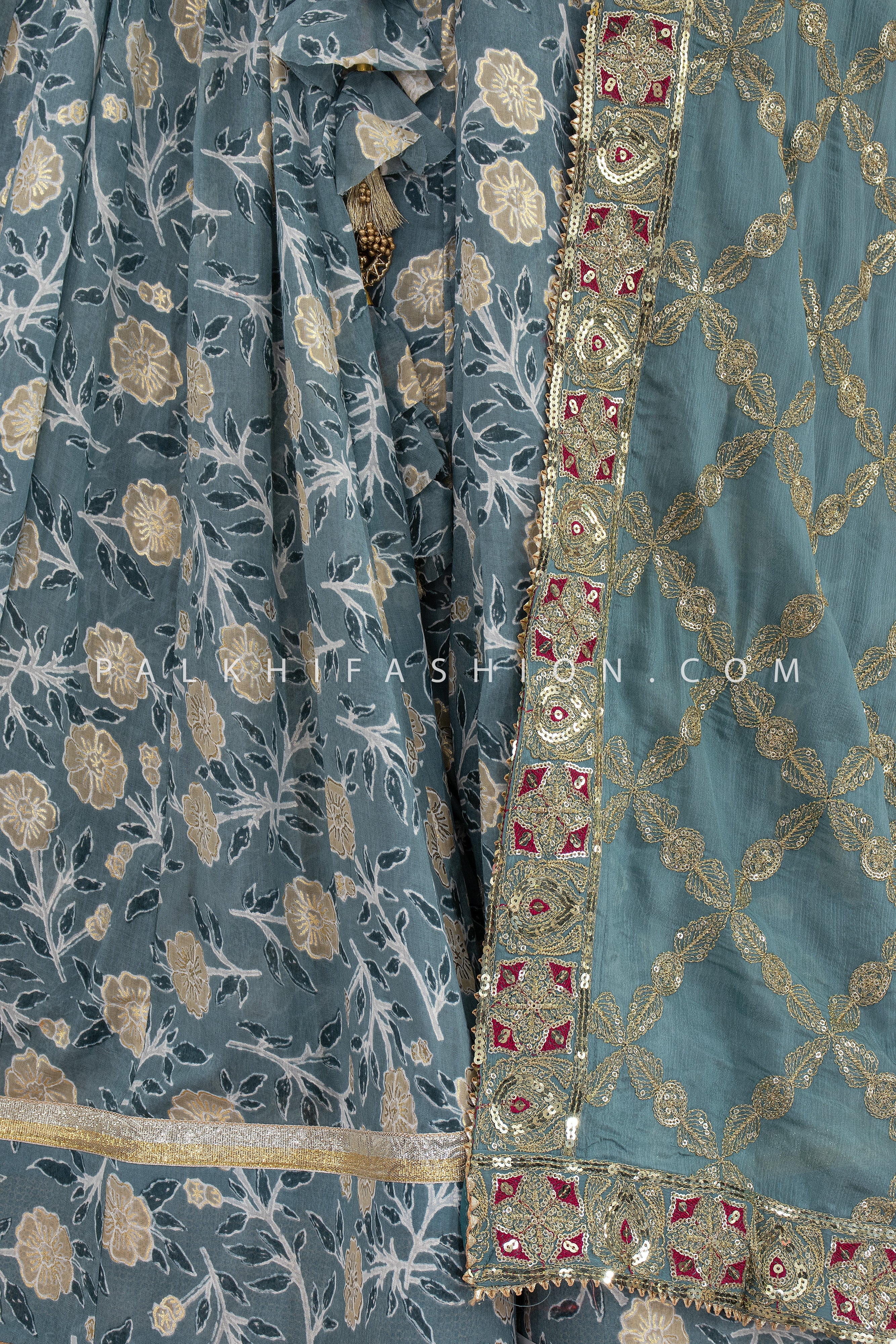 ✨ Timeless Grace: 12 meters Malabar Cotton Floral Chaniya Choli with Attractive Dupatta – Palkhi Fashion