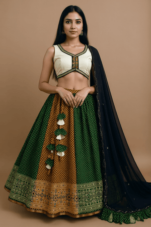 Timeless Heritage: Premium Cotton Ajarakh Navratri Chaniya Choli – Palkhi Fashion