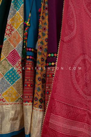 ✨ Tradition, Reimagined: Ikat & Mirror Work Navratri Chaniya Choli – Palkhi Fashion