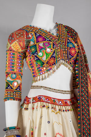 Twirl Tales: Ethnic Designer Chaniya Choli with Kutch Embroidery