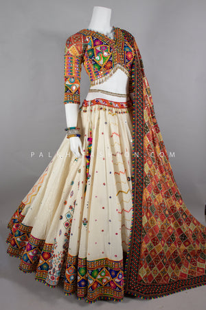 Twirl Tales: Ethnic Designer Chaniya Choli with Kutch Embroidery