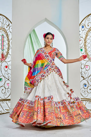 Twirl Tales: Ethnic Designer Chaniya Choli with Kutch Embroidery – Palkhi Fashion