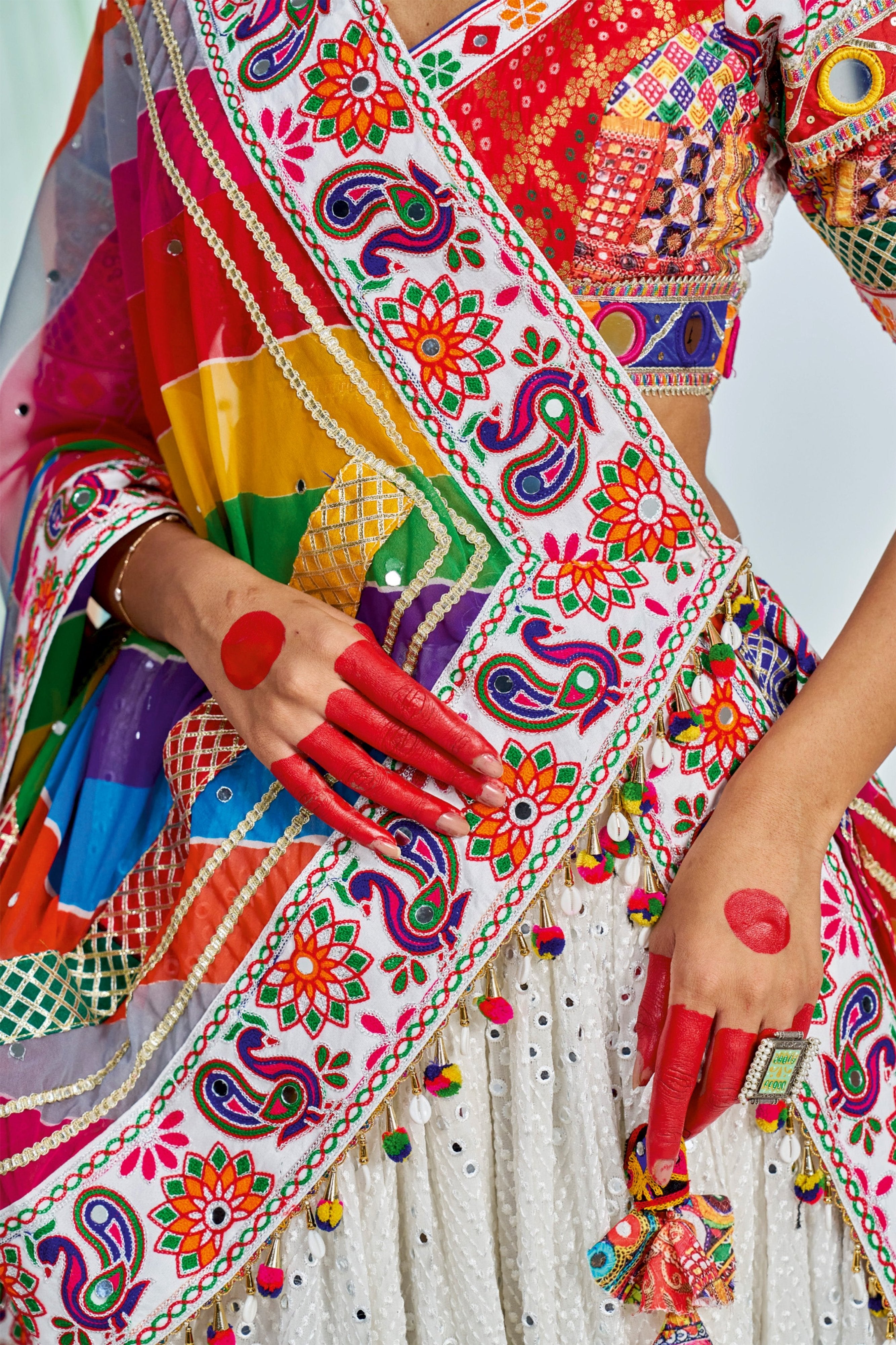 Twirl Tales: Ethnic Designer Chaniya Choli with Kutch Embroidery – Palkhi Fashion