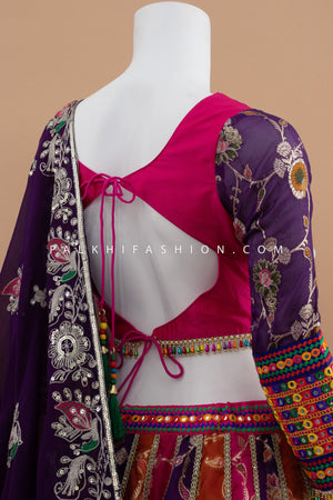 Vintage Banarasi Designer Chaniya Choli with Gamthi Work – Palkhi Fashion