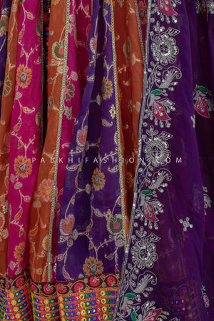 Vintage Banarasi Designer Chaniya Choli with Gamthi Work – Palkhi Fashion