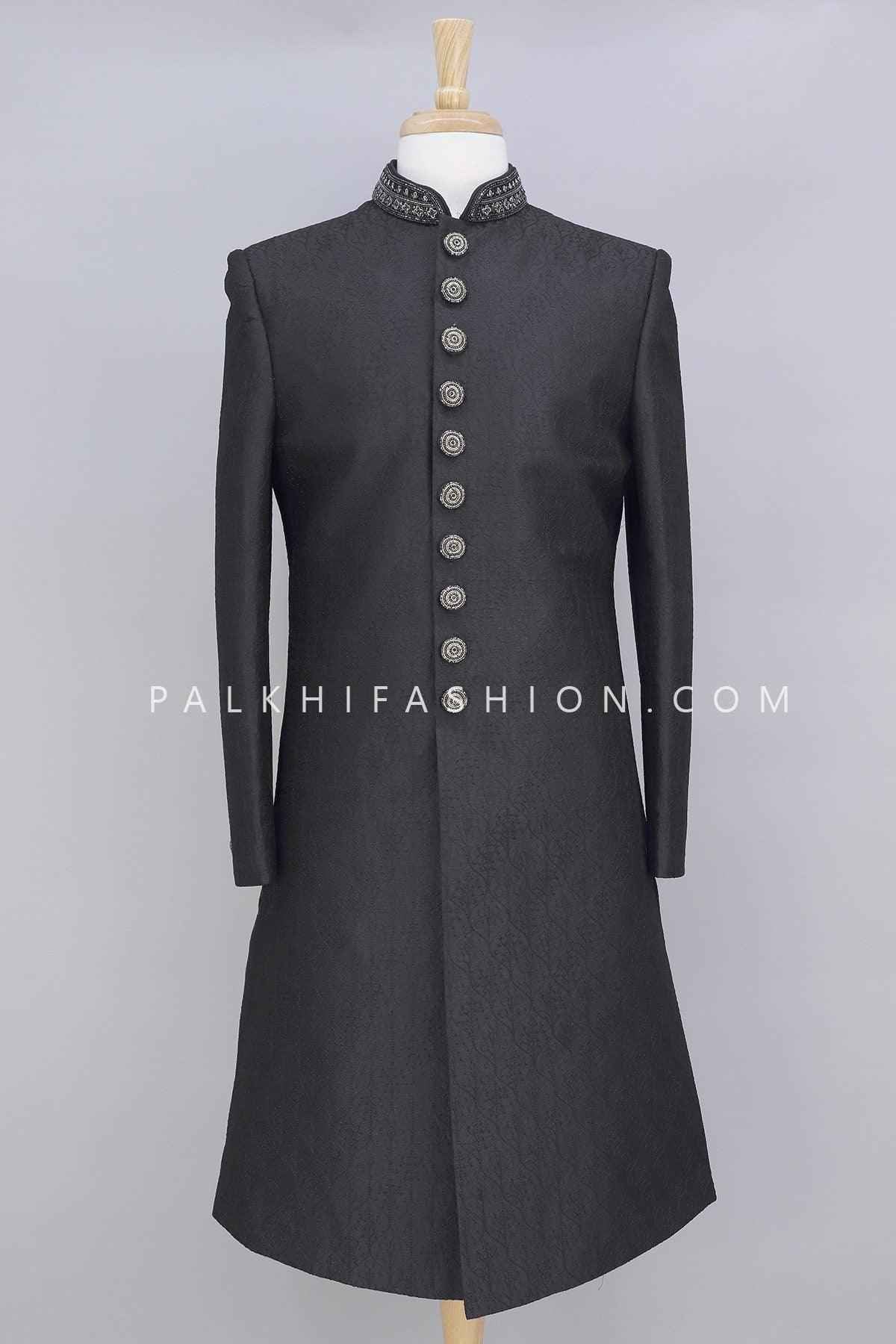 Designer Black Indo-Western In Lakhanvi Work