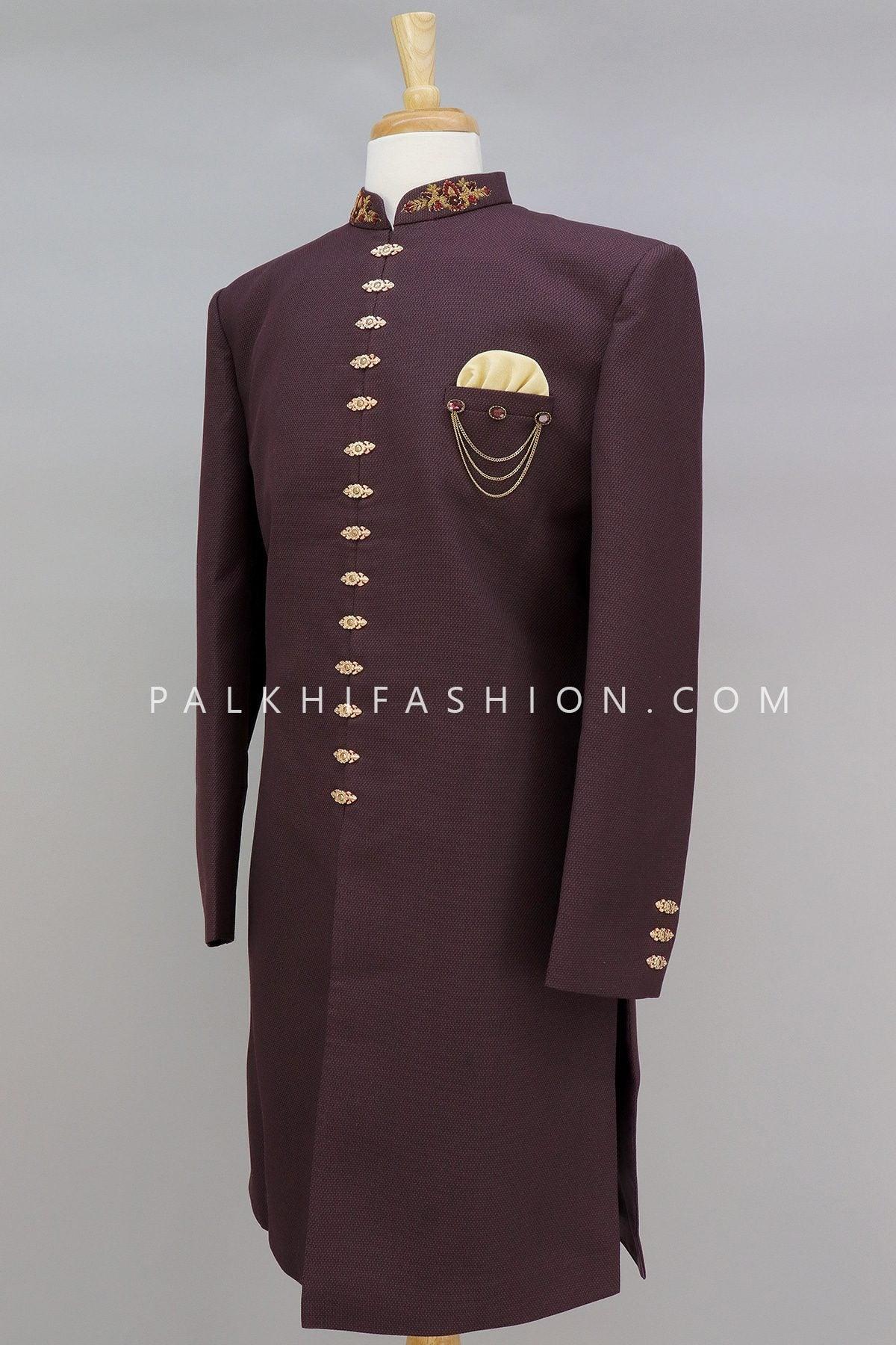 Wine Silk Indo-Western With Attractive Style-Palkhi Fashion - Palkhi Fashion
