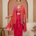 Bandhani Bloom | Indo-Western Cape Ensemble | Palkhi Fashion