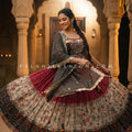 Black & Crimson Navratri Chaniya Choli With Appealing Blouse | Palkhi Fashion