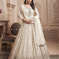 Champagne Silk Indian Designer Outfit with Regal Work