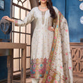 Classic Cream Banarasi Silk Salwar Suit with Weaving | Palkhi Fashion