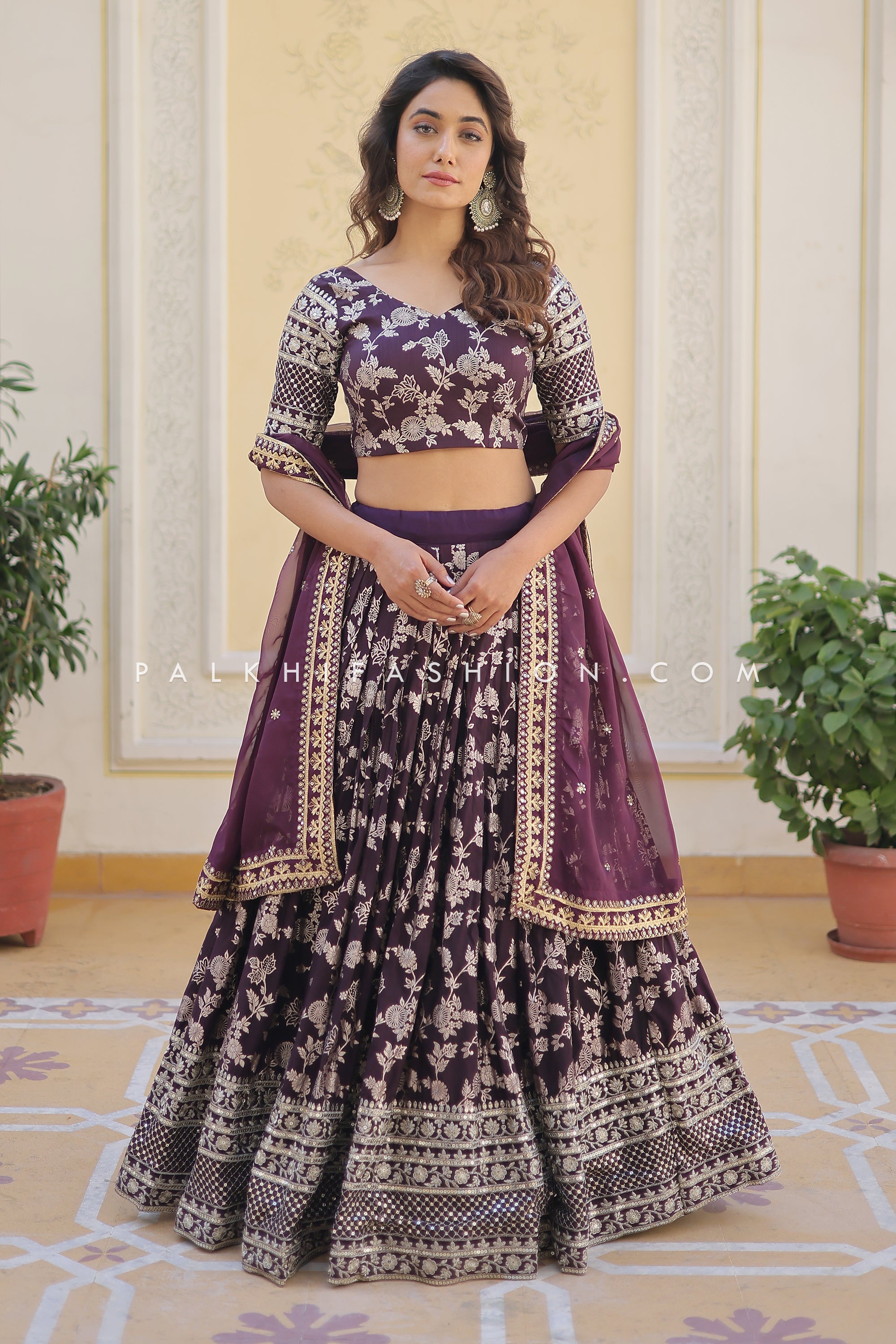 Wedding wear Full Flare lehenga choli ( 100% primium Quality) With Cancan  and Canvas at Rs 1589 in Surat
