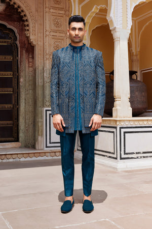 Designer Indo-Western Set with Intricate Embroidery – Palkhi Fashion 