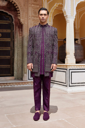Designer Indo-Western Set with Intricate Embroidery – Palkhi Fashion 