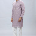Designer Lilac Kurta Pajama Set with Sequin & Thread Embroidery – Palkhi Fashion